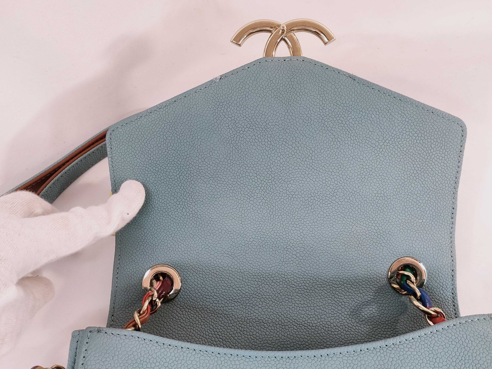 CHANEL [No card, sticker included] No. 23 Lambskin Matelasse 2-Way Chain Shoulder Cruise Line Shoulder Bag