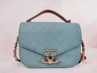 CHANEL [No card, sticker included] No. 23 Lambskin Matelasse 2-Way Chain Shoulder Cruise Line Shoulder Bag