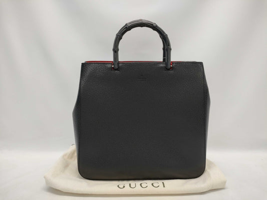 GUCCI Bamboo Leather 002-1060 Handbag