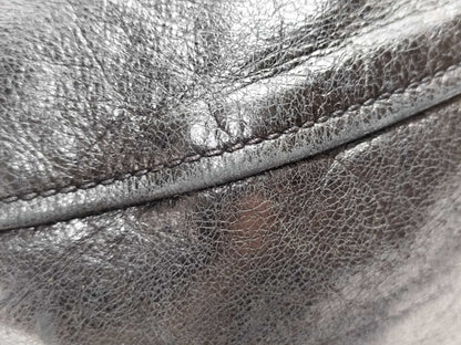 Miu Miu Leather/Silver Hardware/Hand/One-Shoulder/Gathered Handbag