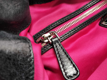 Miu Miu Leather/Silver Hardware/Hand/One-Shoulder/Gathered Handbag