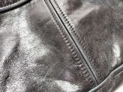 Miu Miu Leather/Silver Hardware/Hand/One-Shoulder/Gathered Handbag