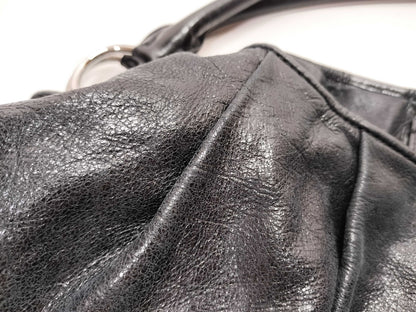 Miu Miu Leather/Silver Hardware/Hand/One-Shoulder/Gathered Handbag