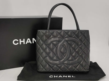 CHANEL Caviar Skin Reproduction Tote Handbag