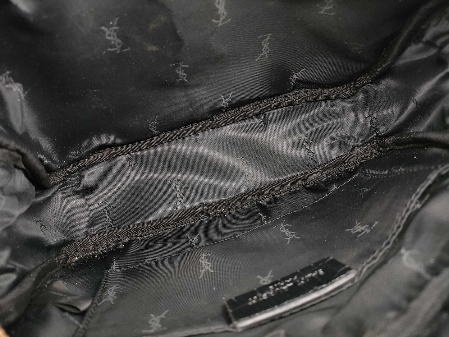 Yves Saint Laurent Croco Embossed Shoulder Bag