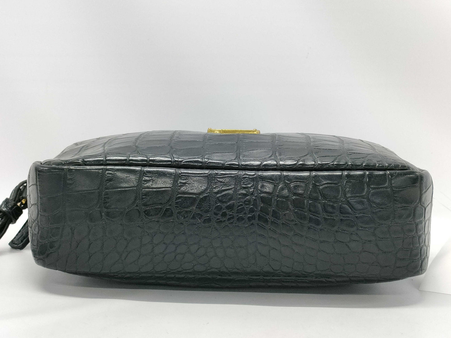 Yves Saint Laurent Croco Embossed Shoulder Bag