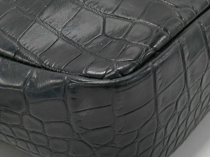 Yves Saint Laurent Croco Embossed Shoulder Bag