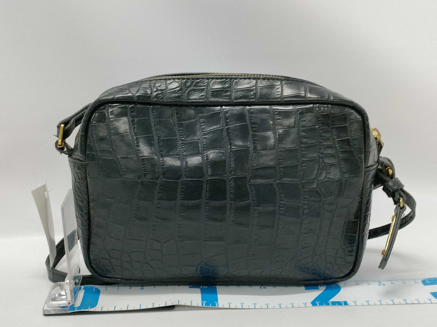 Yves Saint Laurent Croco Embossed Shoulder Bag