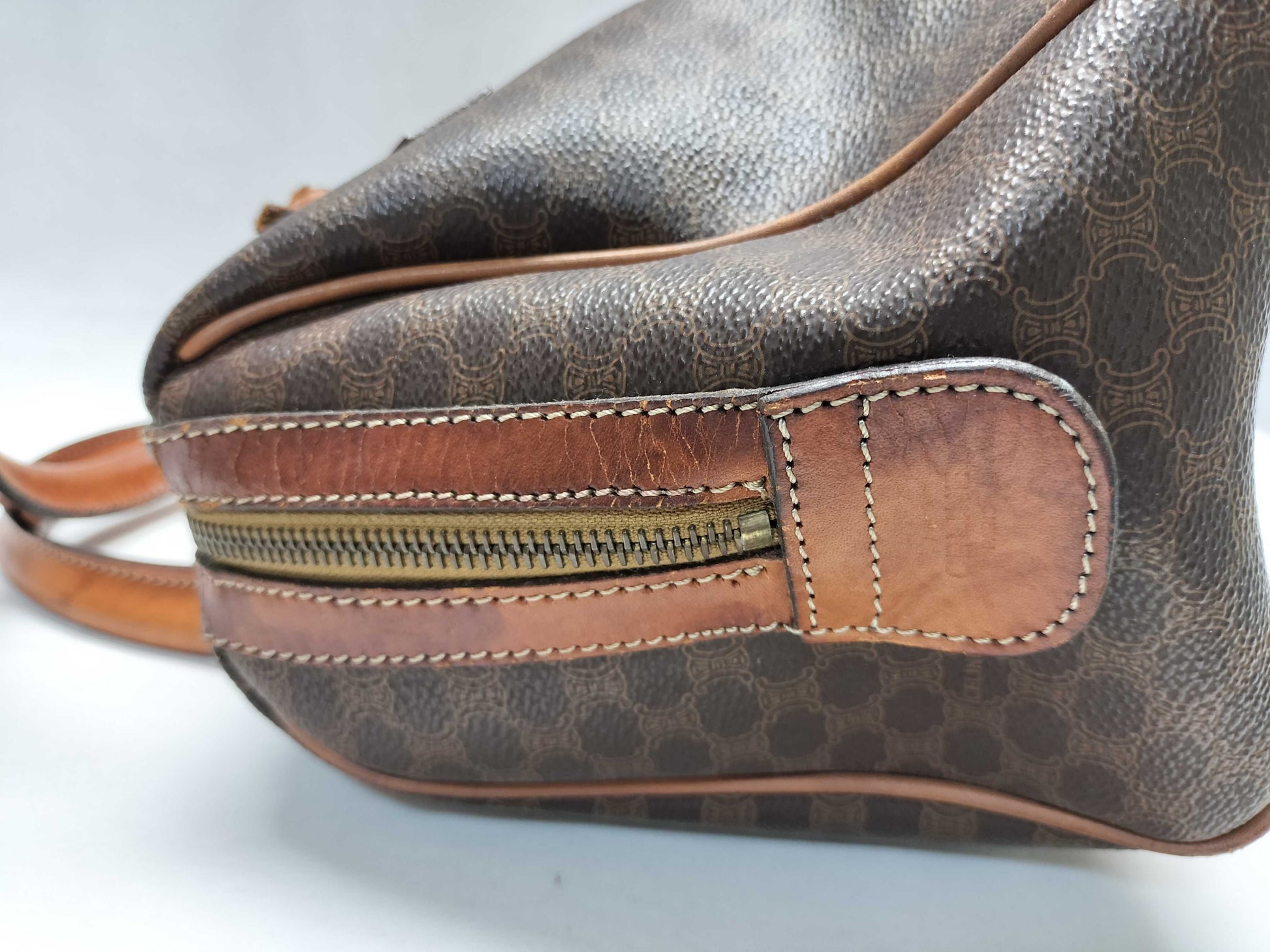 CELINE Macadam Mini Boston Bag with Broken Handle