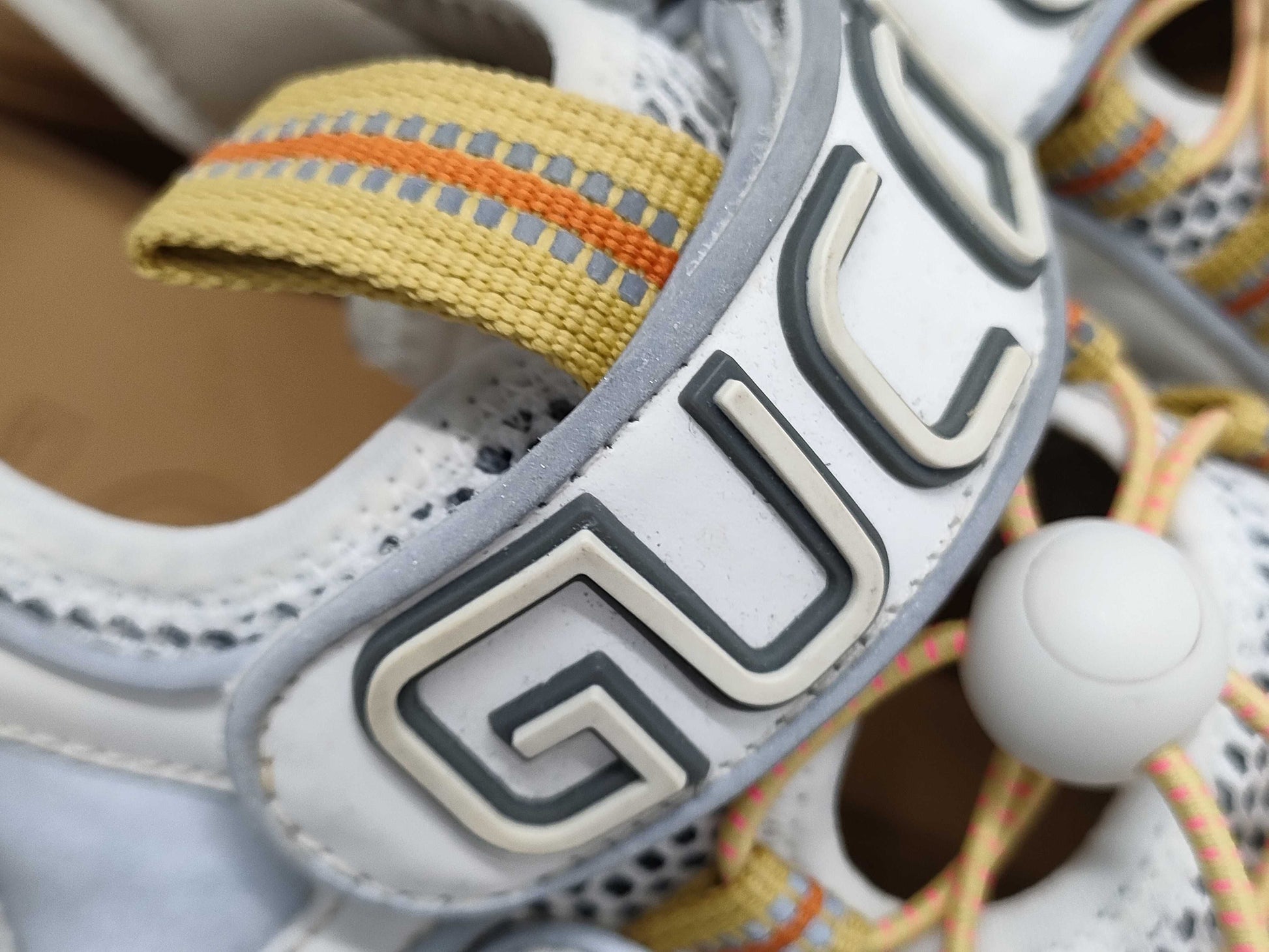 GUCCI logo platform sandals