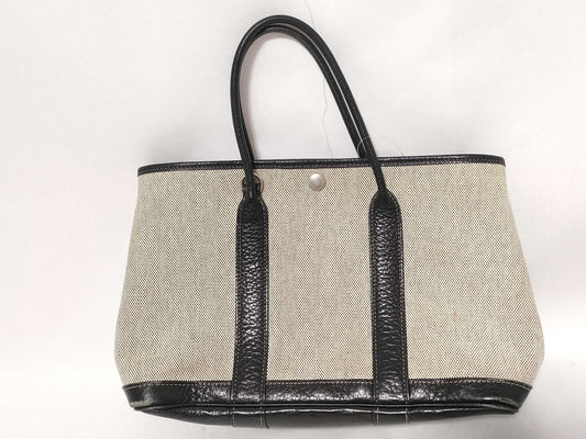 HERMES Garden Party Canvas/? H Tote Bag
