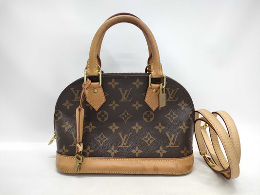 LOUIS VUITTON Monogram M53152 Alma BB 2-way handbag with padlock and two keys