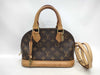 LOUIS VUITTON Monogram M53152 Alma BB 2-way handbag with padlock and two keys