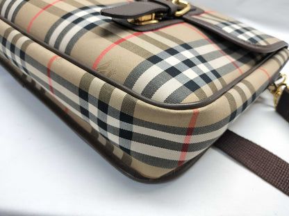 BURBERRY Check Messenger Shoulder Bag