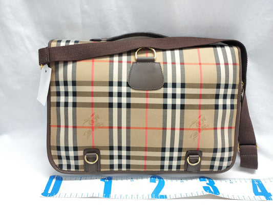 BURBERRY Check Messenger Shoulder Bag