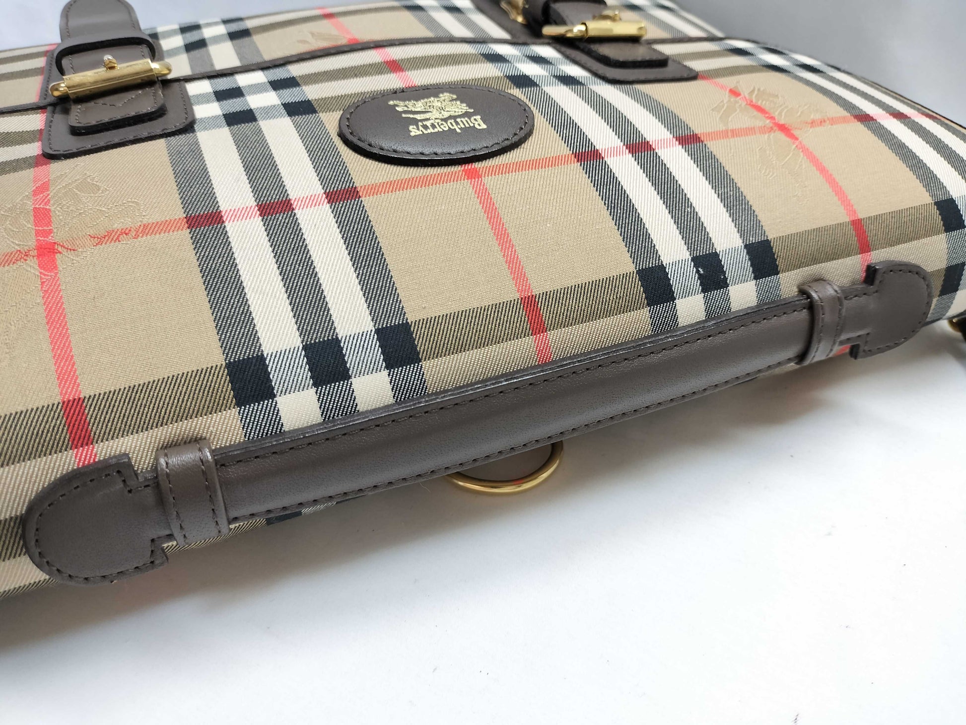 BURBERRY Check Messenger Shoulder Bag