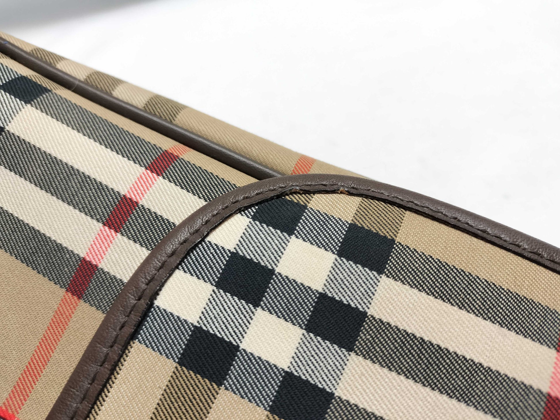 BURBERRY Check Messenger Shoulder Bag