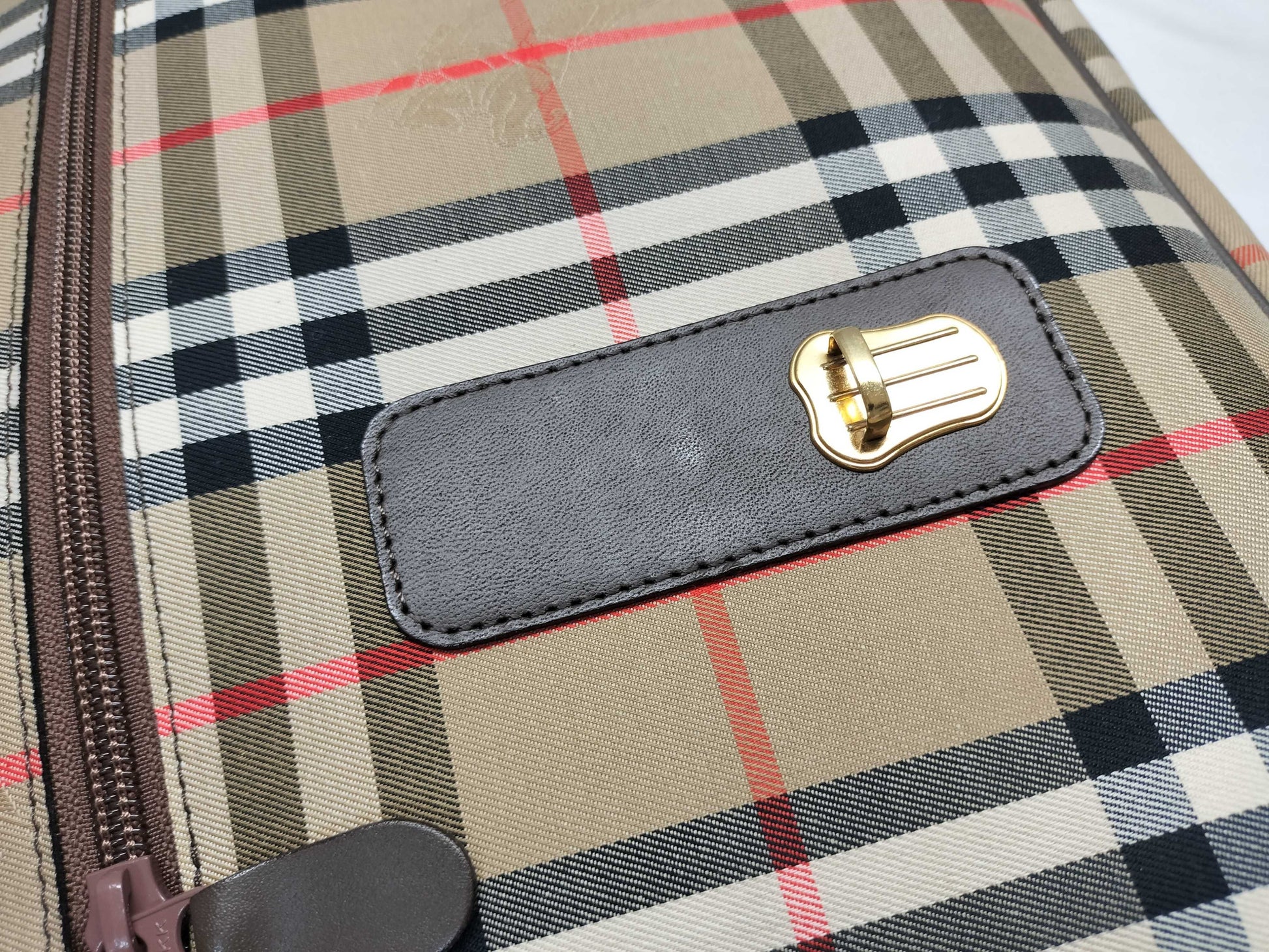 BURBERRY Check Messenger Shoulder Bag