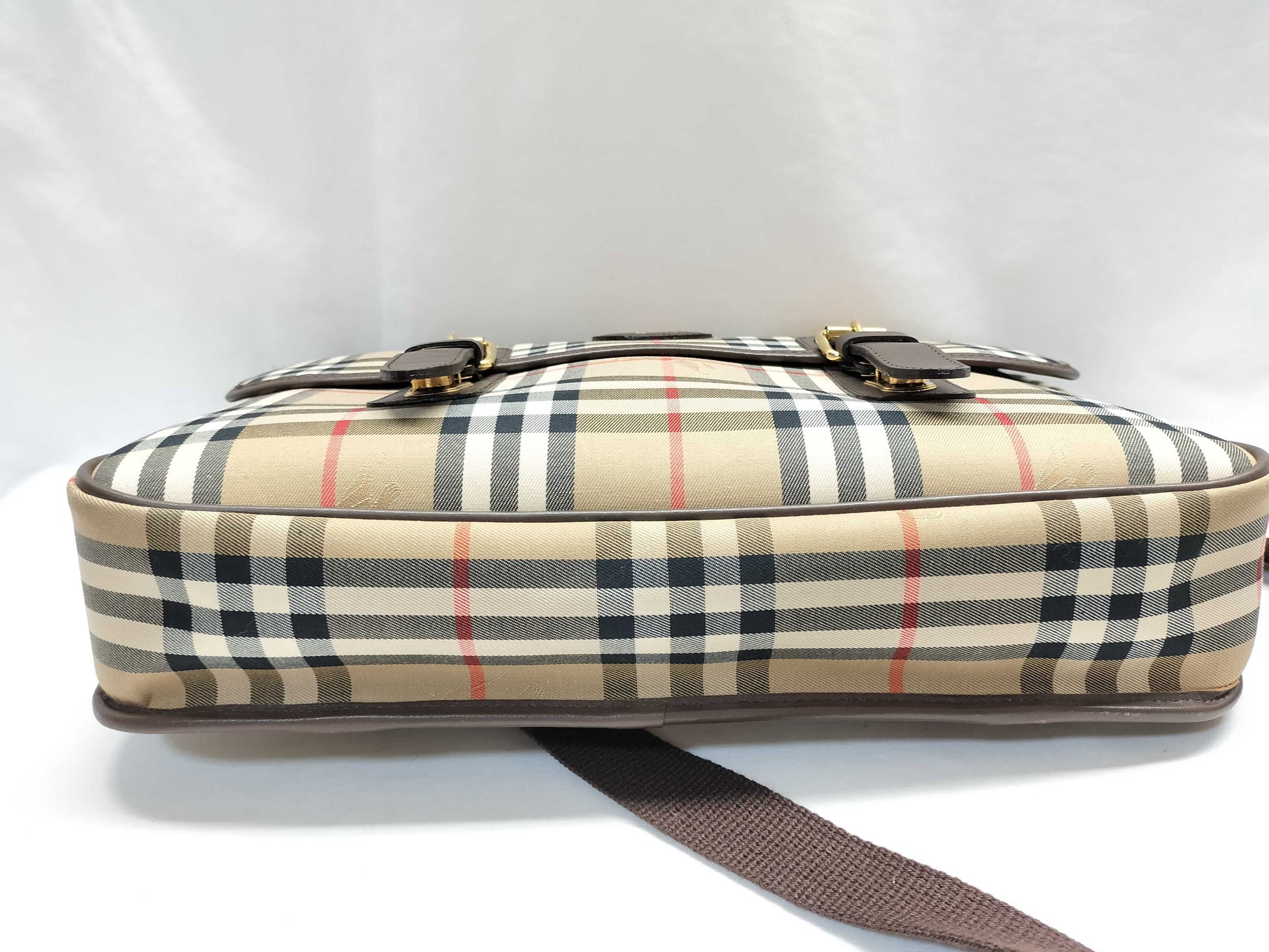 BURBERRY Check Messenger Shoulder Bag
