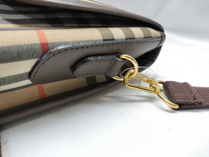 BURBERRY Check Messenger Shoulder Bag