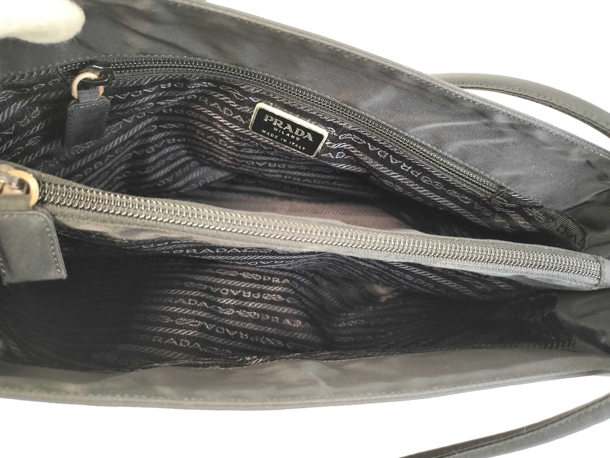PRADA nylon hand tote bag