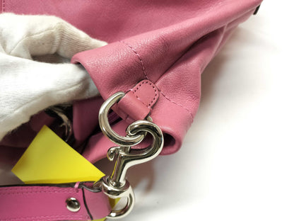 COACH Leather Tote/F/Pink Tote Bag