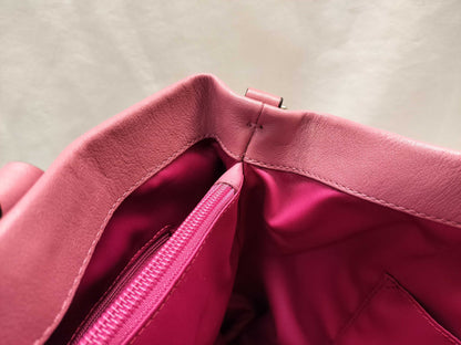 COACH Leather Tote/F/Pink Tote Bag