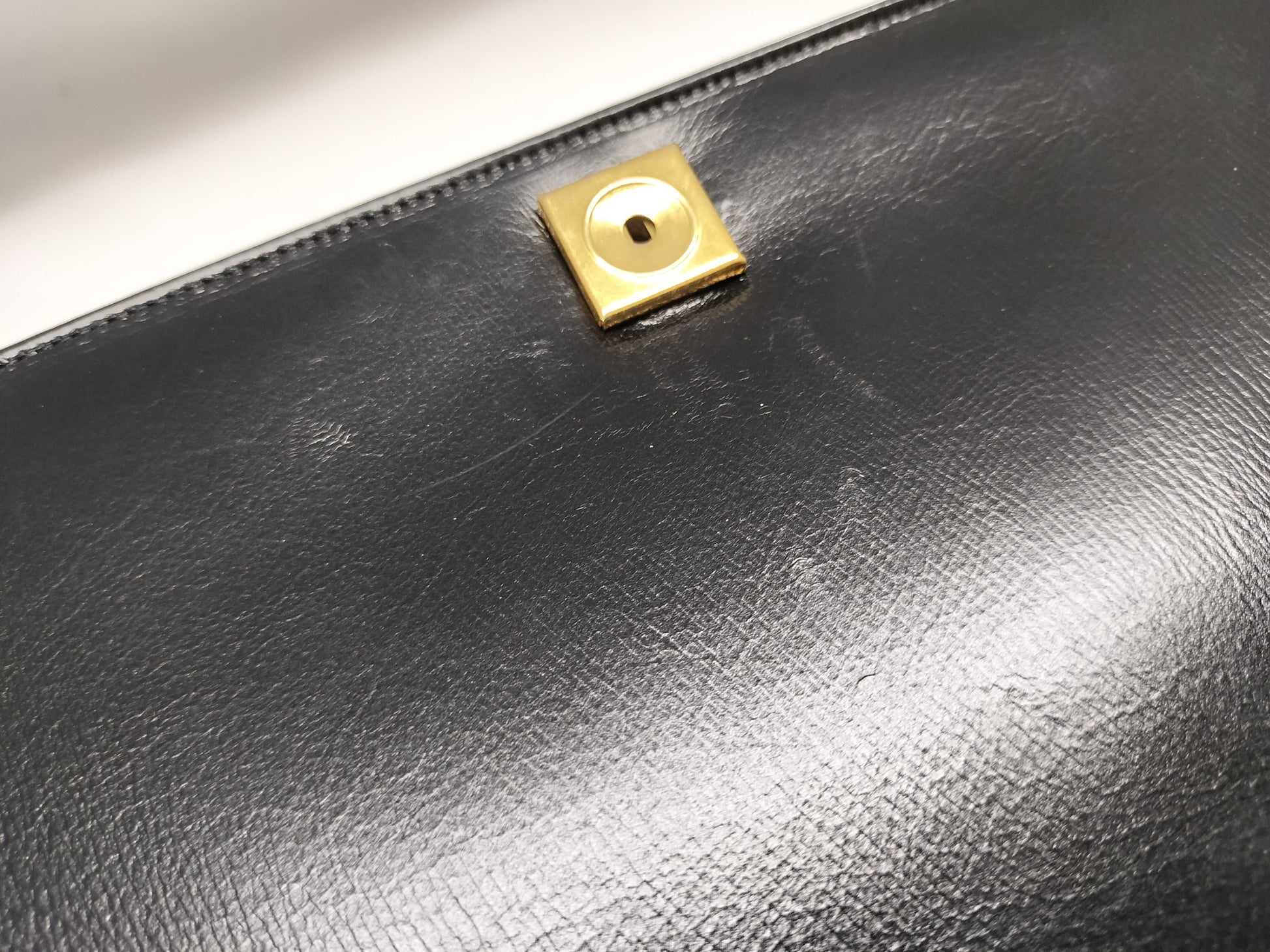 Dior Leather Shoulder Push Lock Shoulder Bag