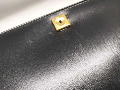 Dior Leather Shoulder Push Lock Shoulder Bag