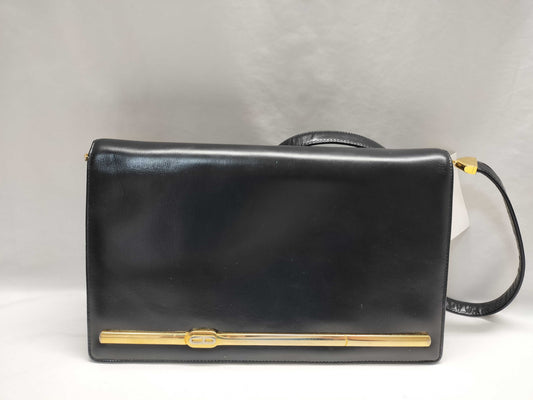 Dior Leather Shoulder Push Lock Shoulder Bag