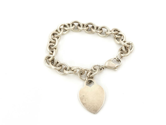 Tiffany & Co. Bracelet Heart Plate SV925 36.4g Bracelet/Bangle