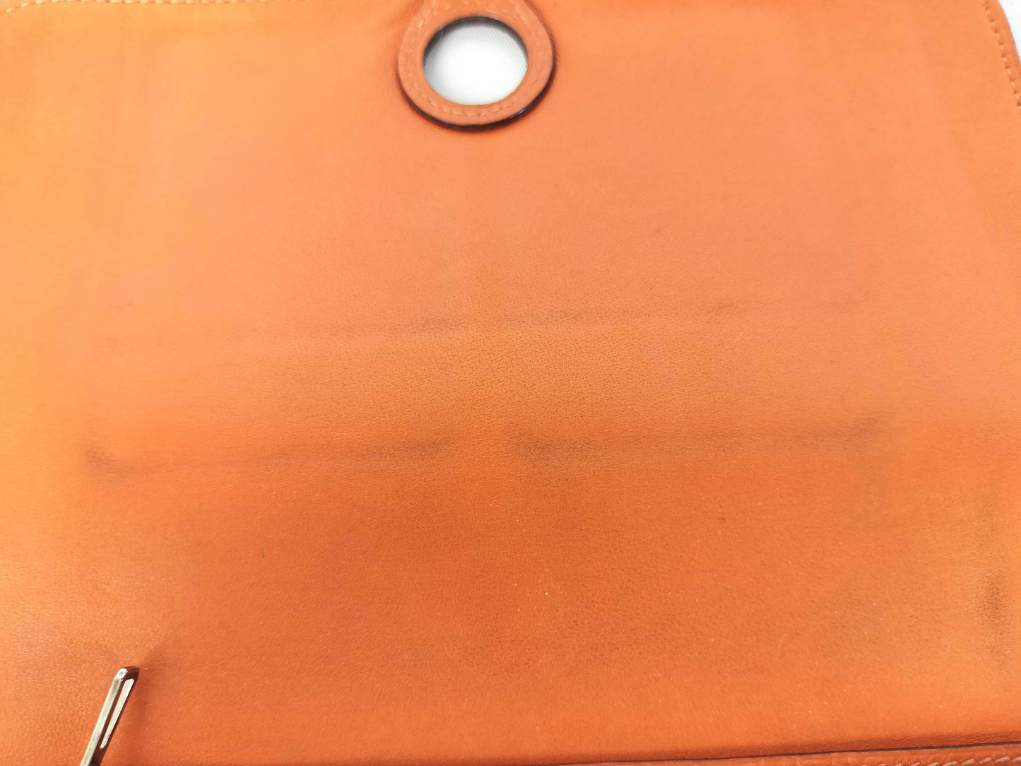 HERMES [Engraved] □H Dogon Orange / □H Wallet