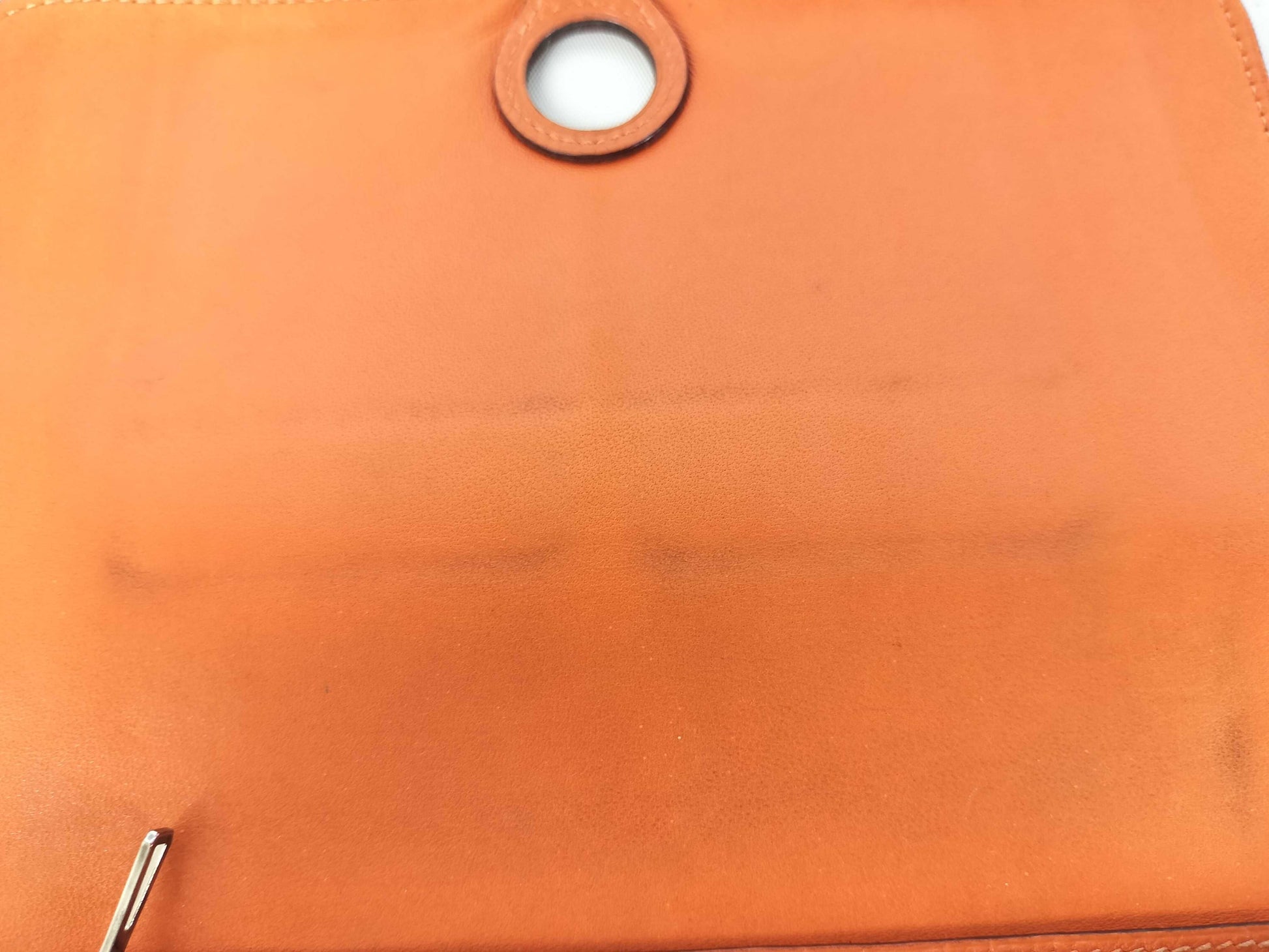 HERMES [Engraved] □H Dogon Orange / □H Wallet