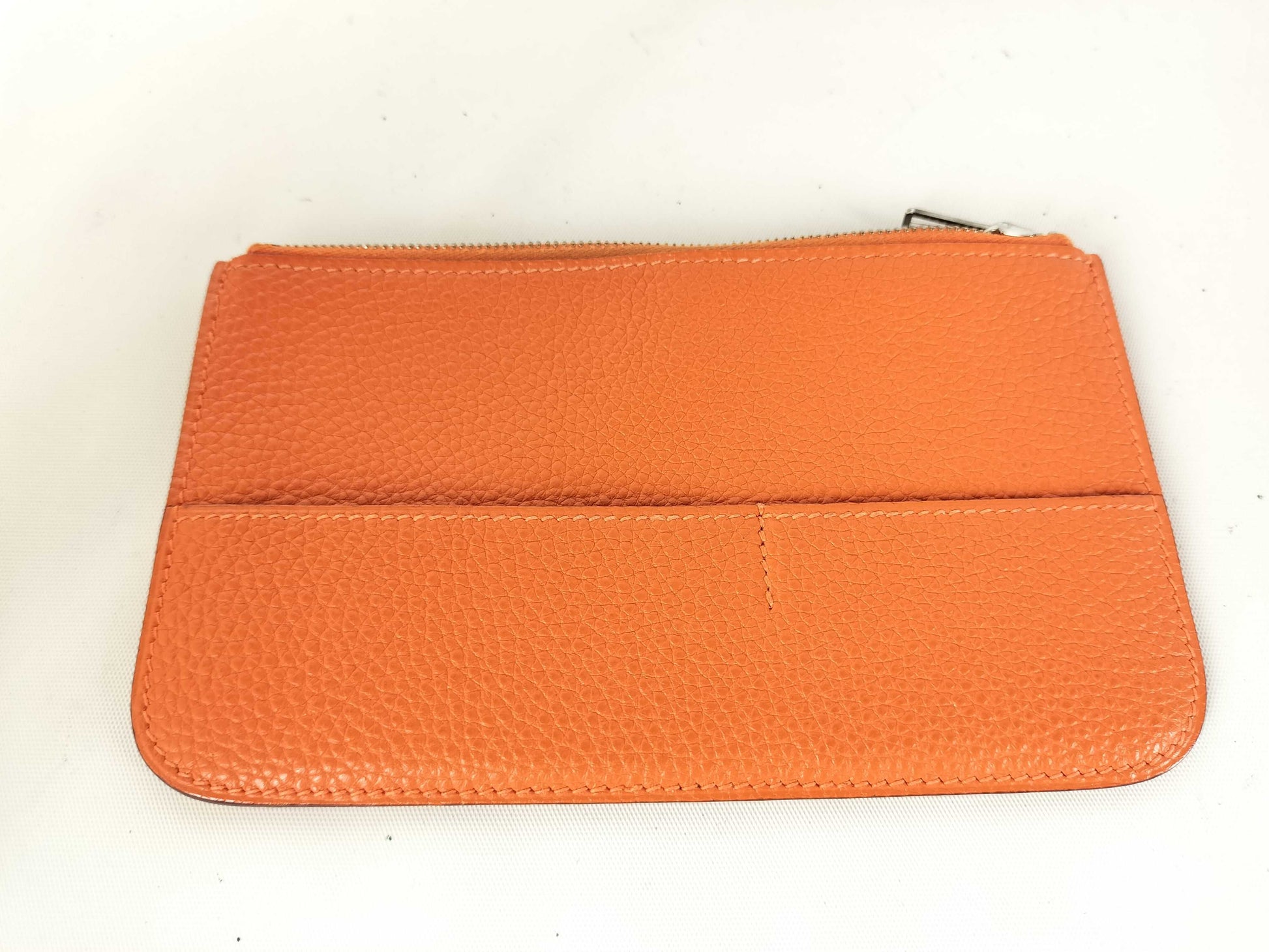 HERMES [Engraved] □H Dogon Orange / □H Wallet