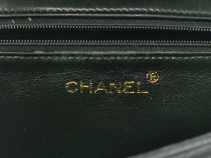CHANEL 1548885 Lambskin Coco Mark/Chain Shoulder/Black Shoulder Bag