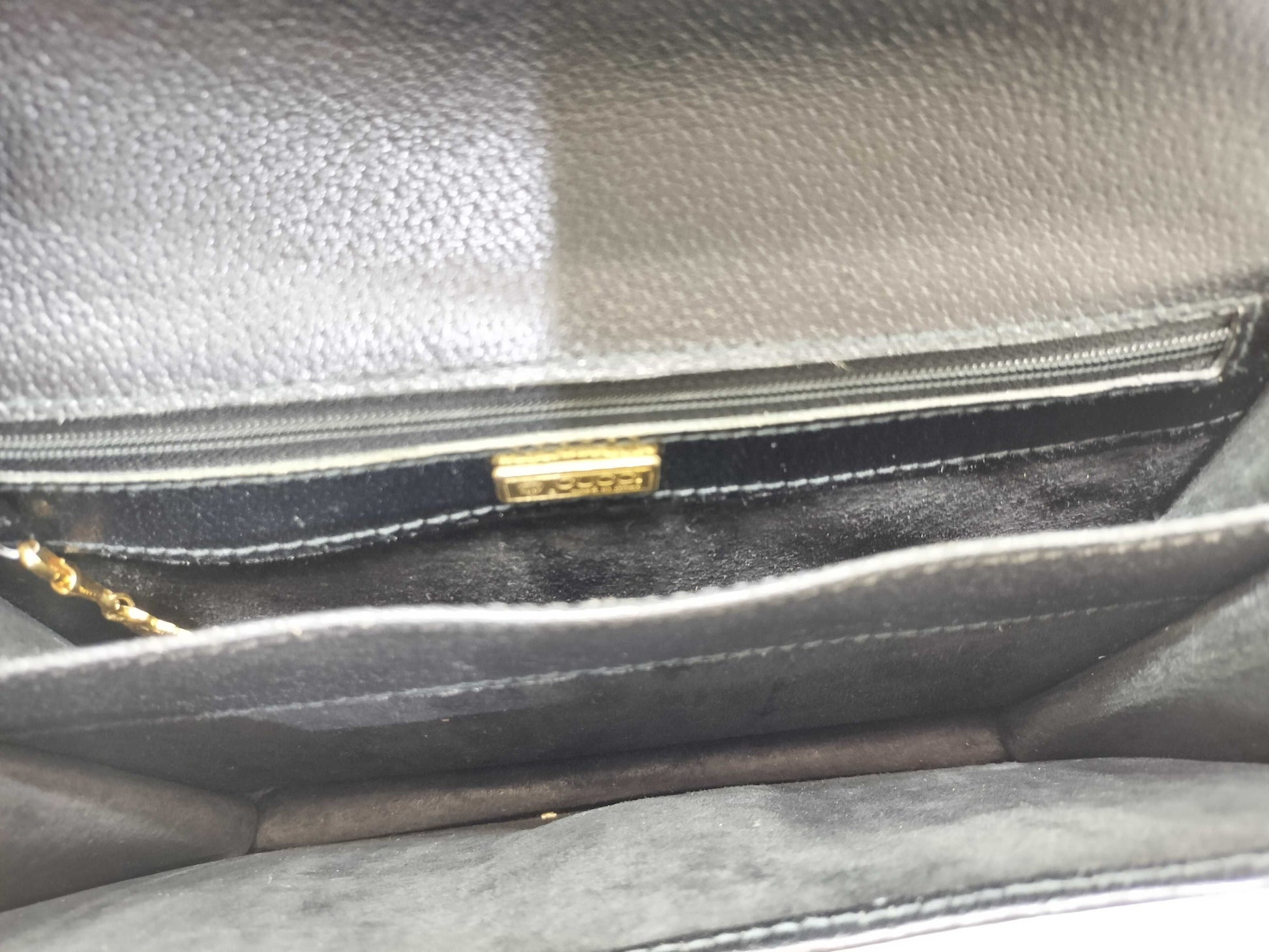 GUCCI Black Leather Clutch Bag Second Bag