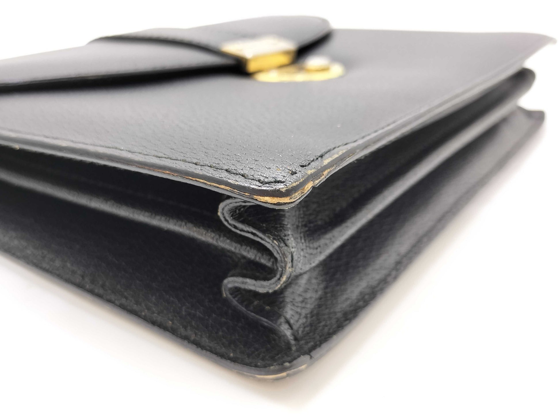 GUCCI Black Leather Clutch Bag Second Bag