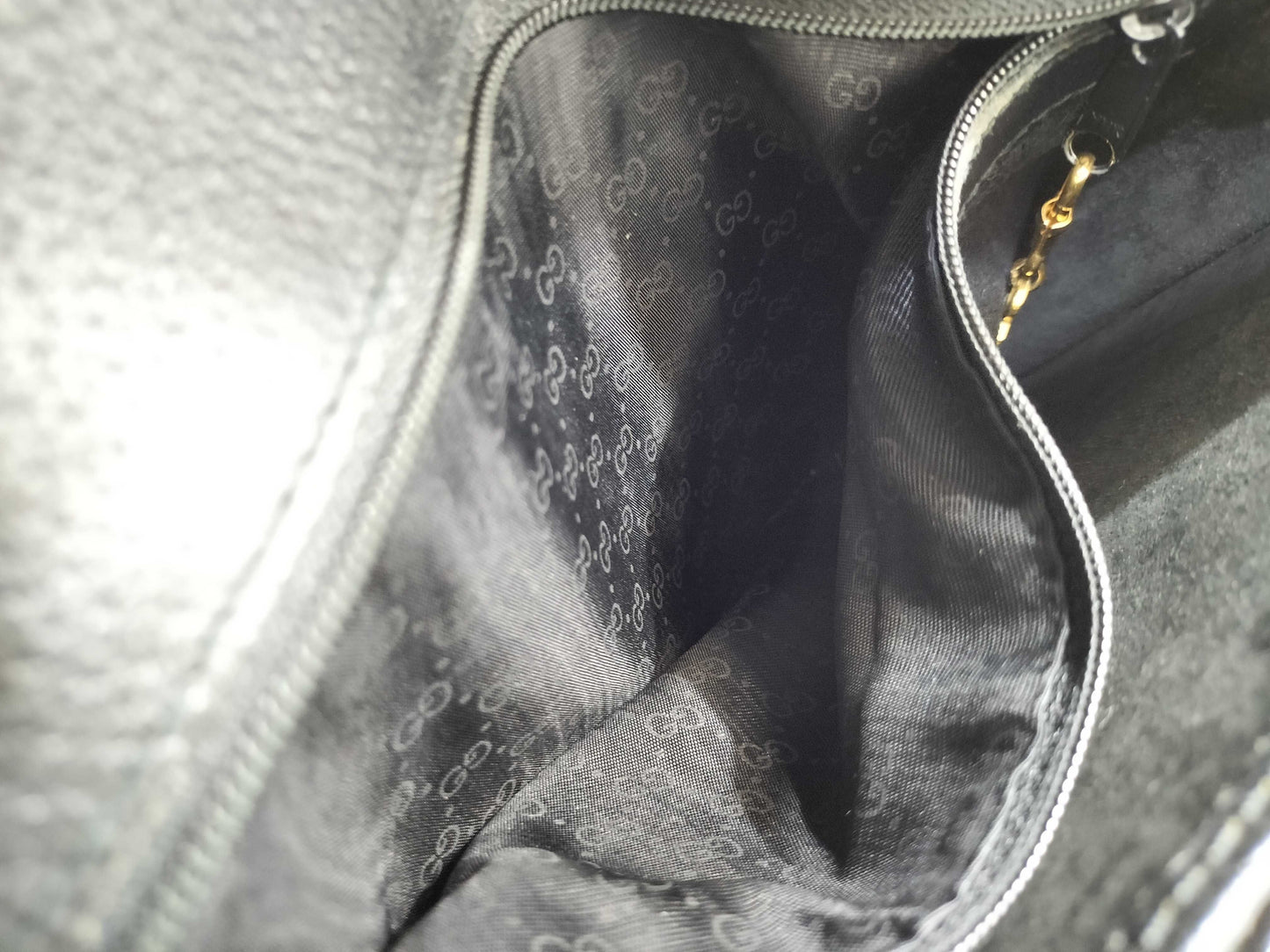 GUCCI Black Leather Clutch Bag Second Bag