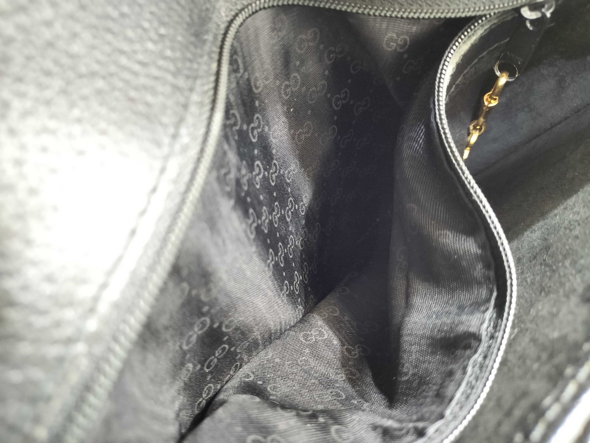 GUCCI Black Leather Clutch Bag Second Bag