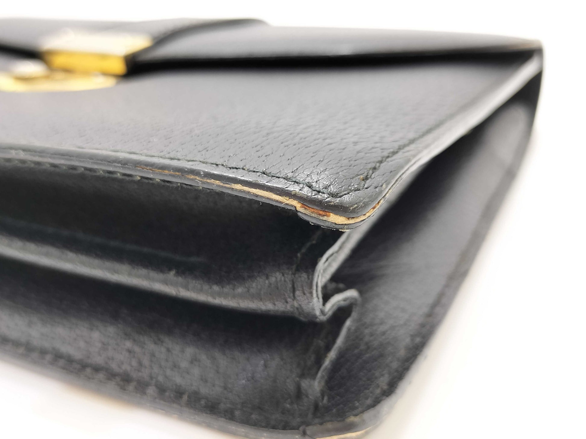 GUCCI Black Leather Clutch Bag Second Bag