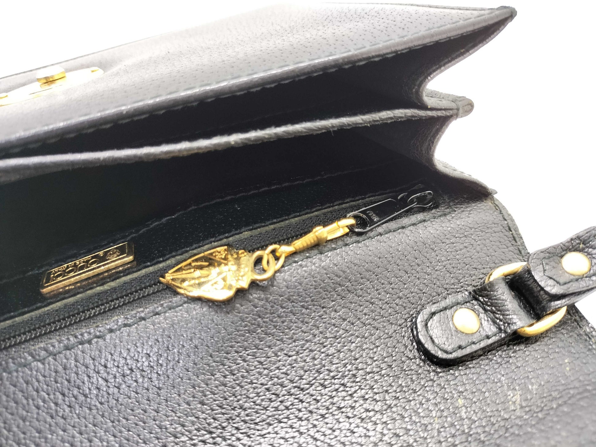 GUCCI Black Leather Clutch Bag Second Bag