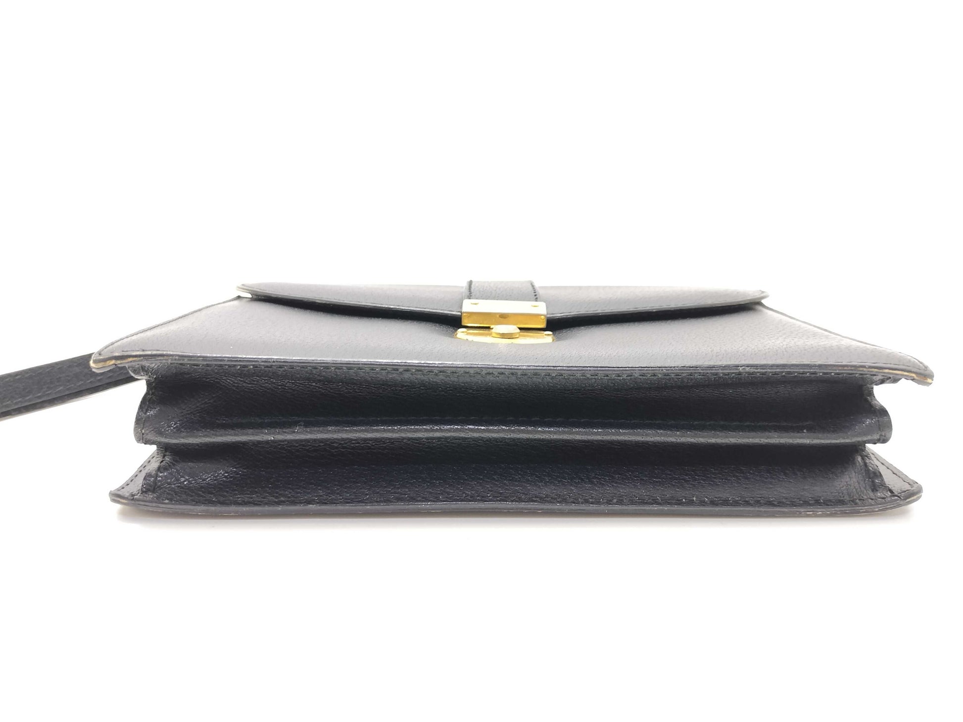 GUCCI Black Leather Clutch Bag Second Bag
