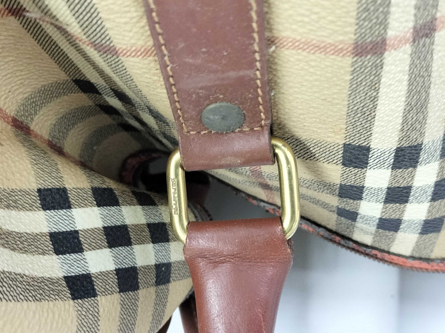 BURBERRY Nova Check Boston Bag
