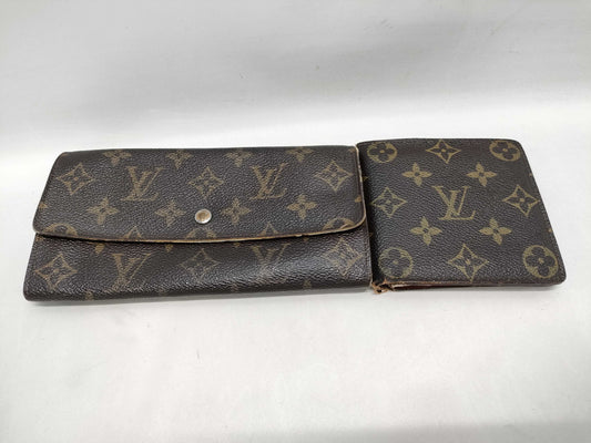 LOUIS VUITTON Monogram 2-Piece Wallet Set
