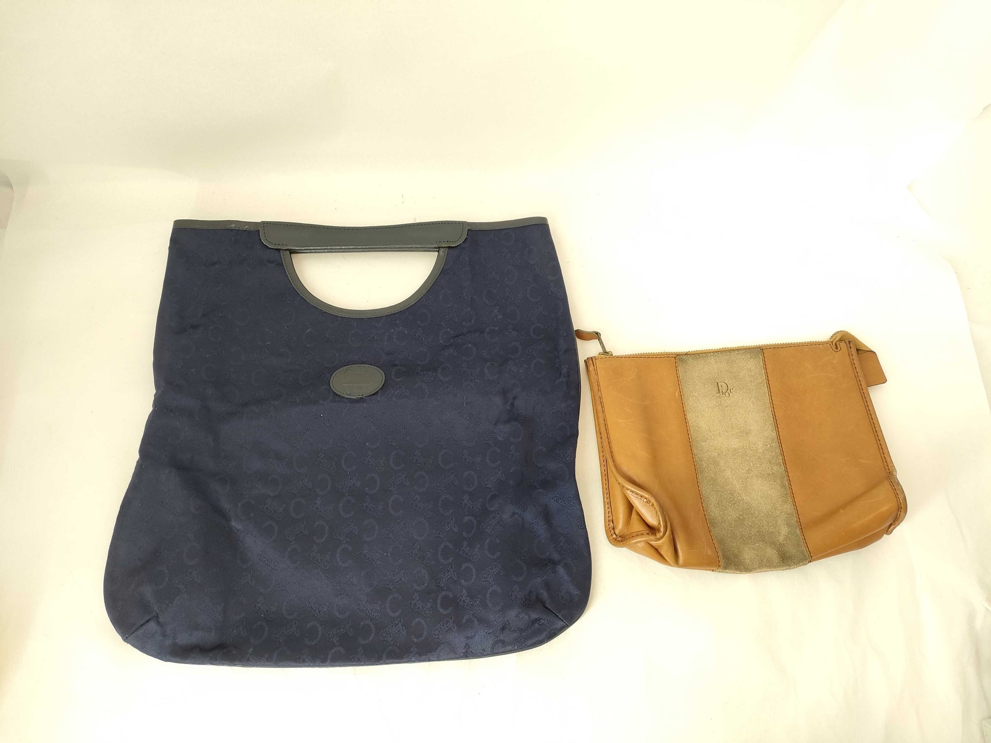 CELINE Dior Leather x Suede Second Bag Handbag