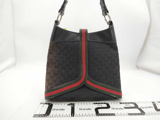 GUCCI GG Canvas Old Gucci Sherry Line Shoulder Bag