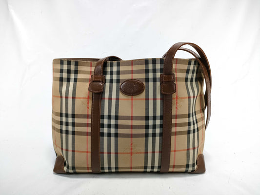 BURBERRY Nova Check Tote Bag