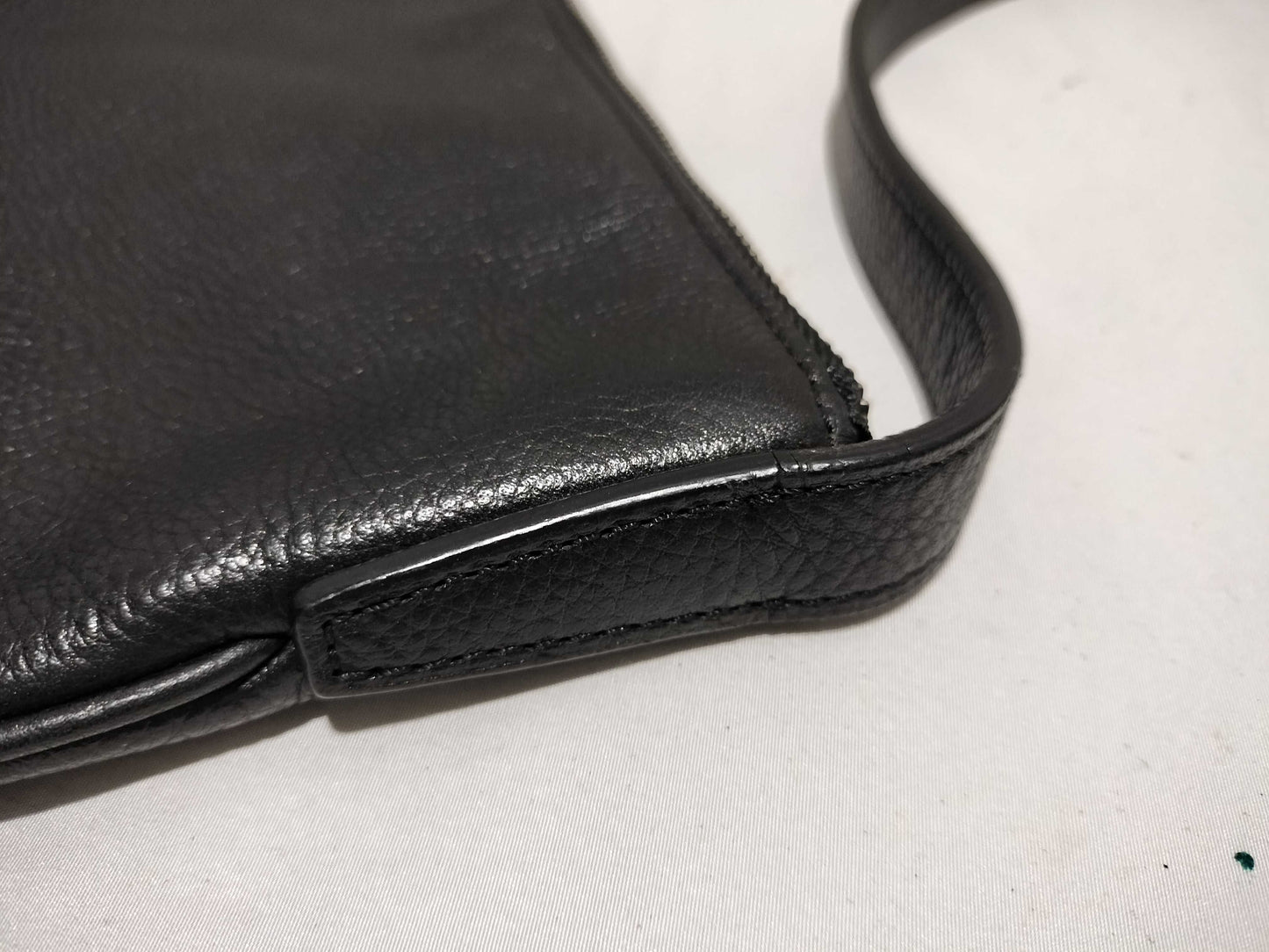 LOEWE Tiara Logo Leather Shoulder Bag Black Shoulder Bag
