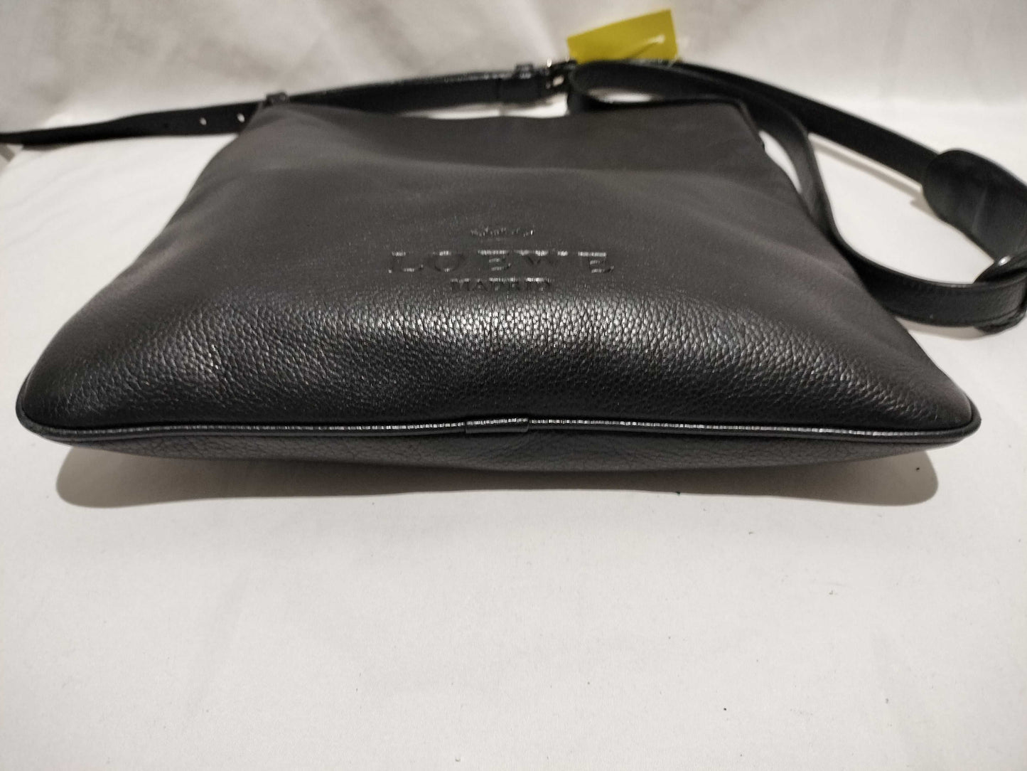 LOEWE Tiara Logo Leather Shoulder Bag Black Shoulder Bag