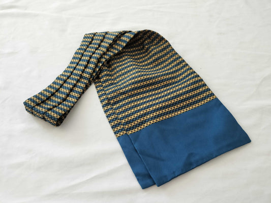 HERMES Carre Ascot Tie Blue Scarf